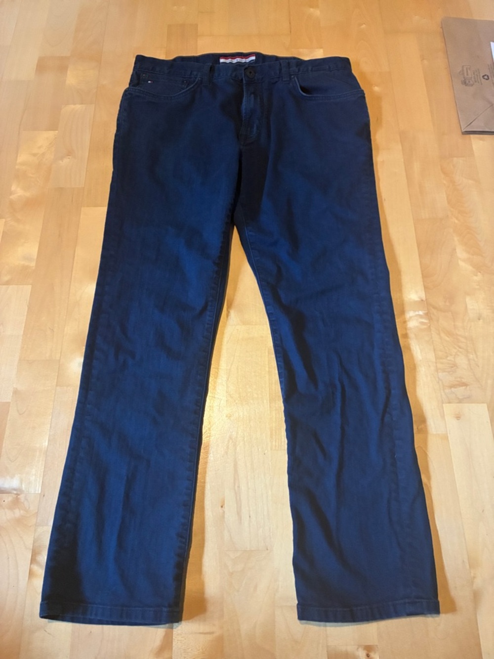 Men's Dark Blue Straight-Leg Jeans Stretch Tommy Hillfiger